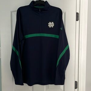 Notre Dame Under Armour lightweight quarter zip pullover size XL EUC